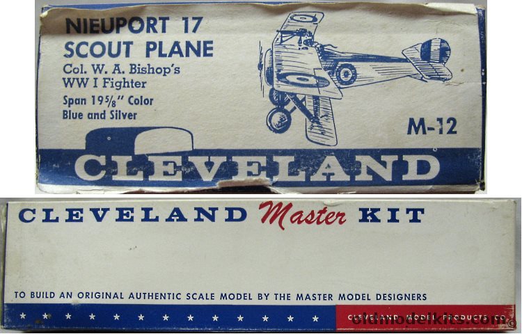 Cleveland 1/16 Nieuport 17 Scout Plane - Balsa Flying Model Airplane Kit, M-12 plastic model kit
